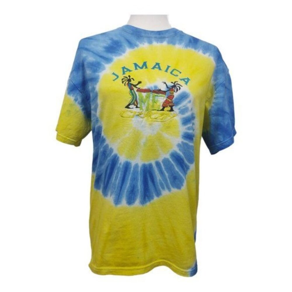 Tie-Dye "Jamaica Me Crazy" Rasta T-shirt Size‎ Medium